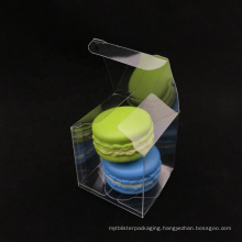 Cute Plastic Single Macaron folding Box Macaron Packaging Box